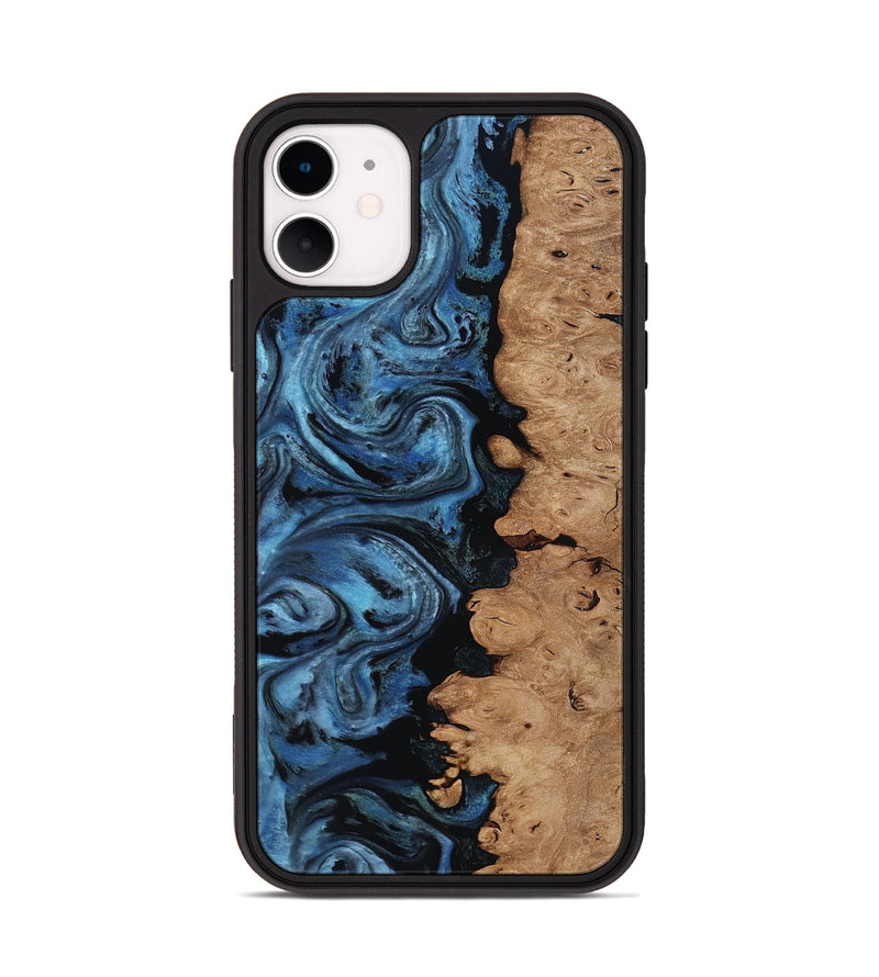 iPhone 11 Wood Phone Case - Edmund (Blue, 818536)