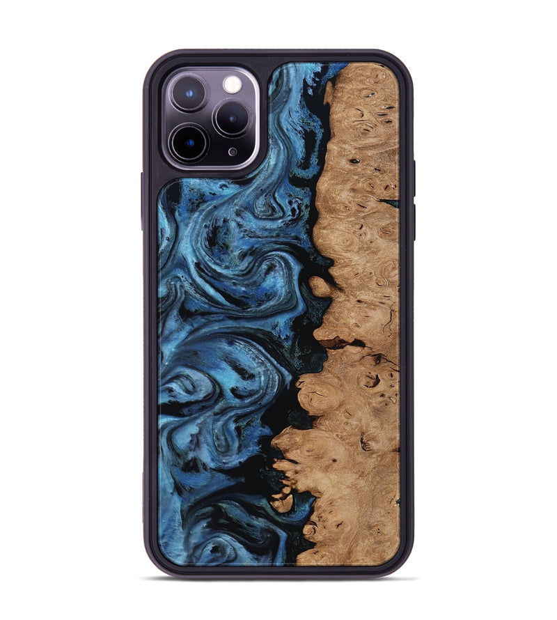 iPhone 11 Pro Max Wood Phone Case - Edmund (Blue, 818536)