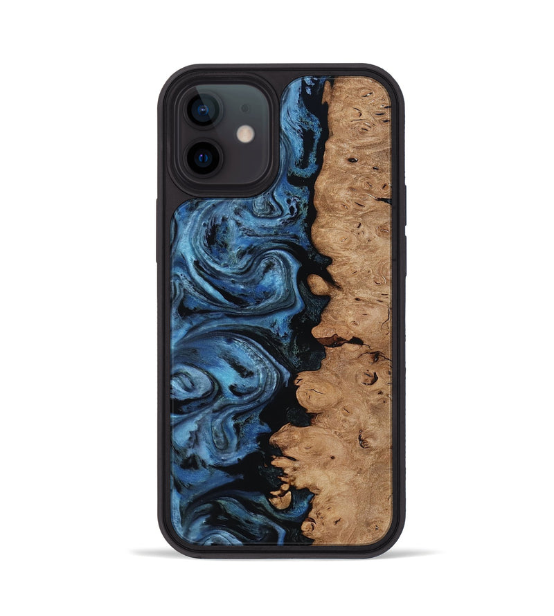 iPhone 12 Wood Phone Case - Edmund (Blue, 818536)