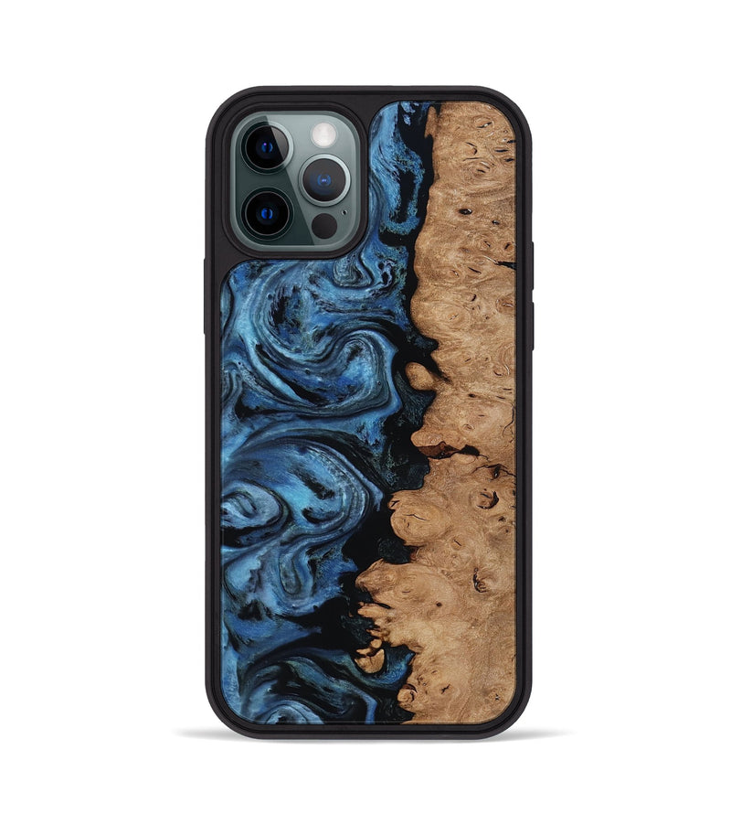 iPhone 12 Pro Wood Phone Case - Edmund (Blue, 818536)