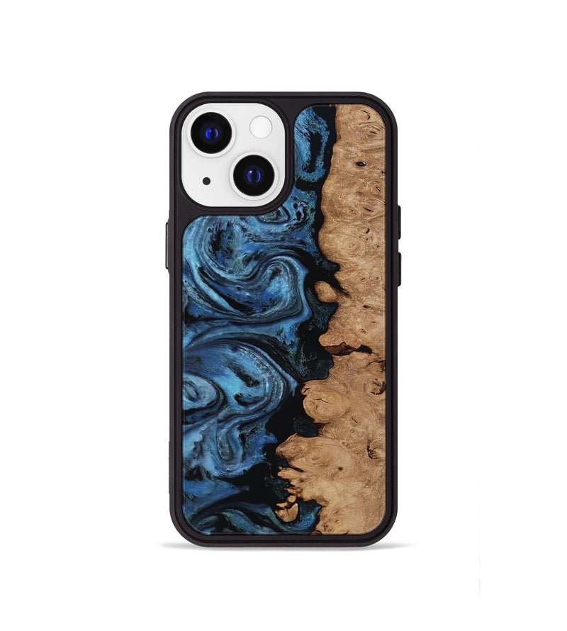 iPhone 13 mini Wood Phone Case - Edmund (Blue, 818536)