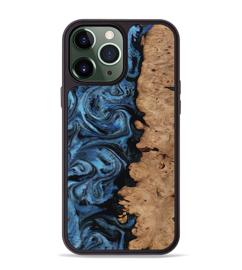iPhone 13 Pro Max Wood Phone Case - Edmund (Blue, 818536)
