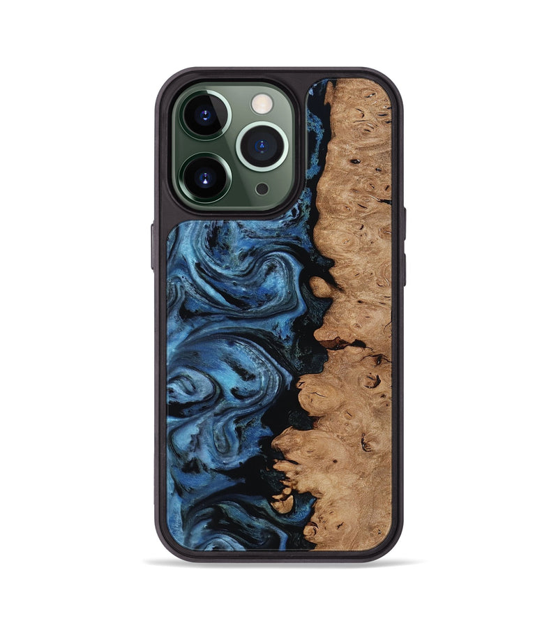 iPhone 13 Pro Wood Phone Case - Edmund (Blue, 818536)