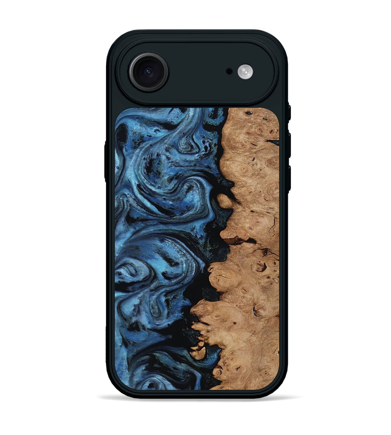 iPhone 17 Air Wood Phone Case - Edmund (Blue, 818536)