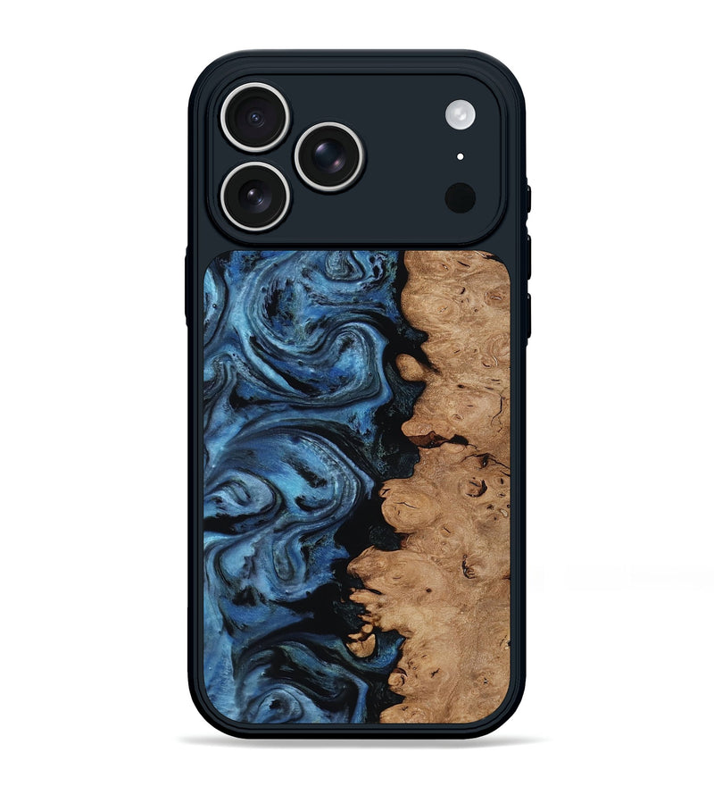 iPhone 17 Pro Max Wood Phone Case - Edmund (Blue, 818536)