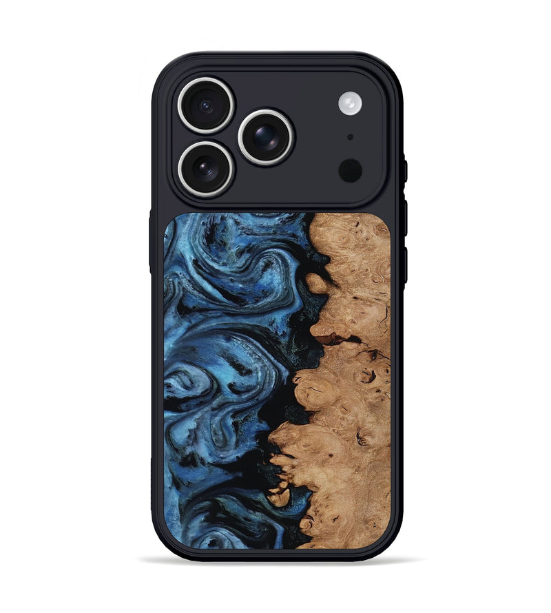 iPhone 17 Pro Wood Phone Case - Edmund (Blue, 818536)