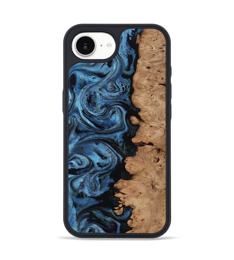 iPhone 17e Wood Phone Case - Edmund (Blue, 818536)