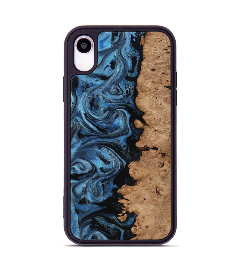 iPhone Xr Wood Phone Case - Edmund (Blue, 818536)