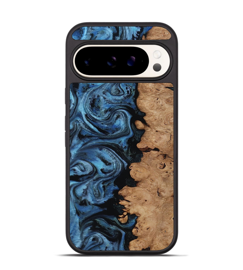 Pixel 9 Wood Phone Case - Edmund (Blue, 818536)