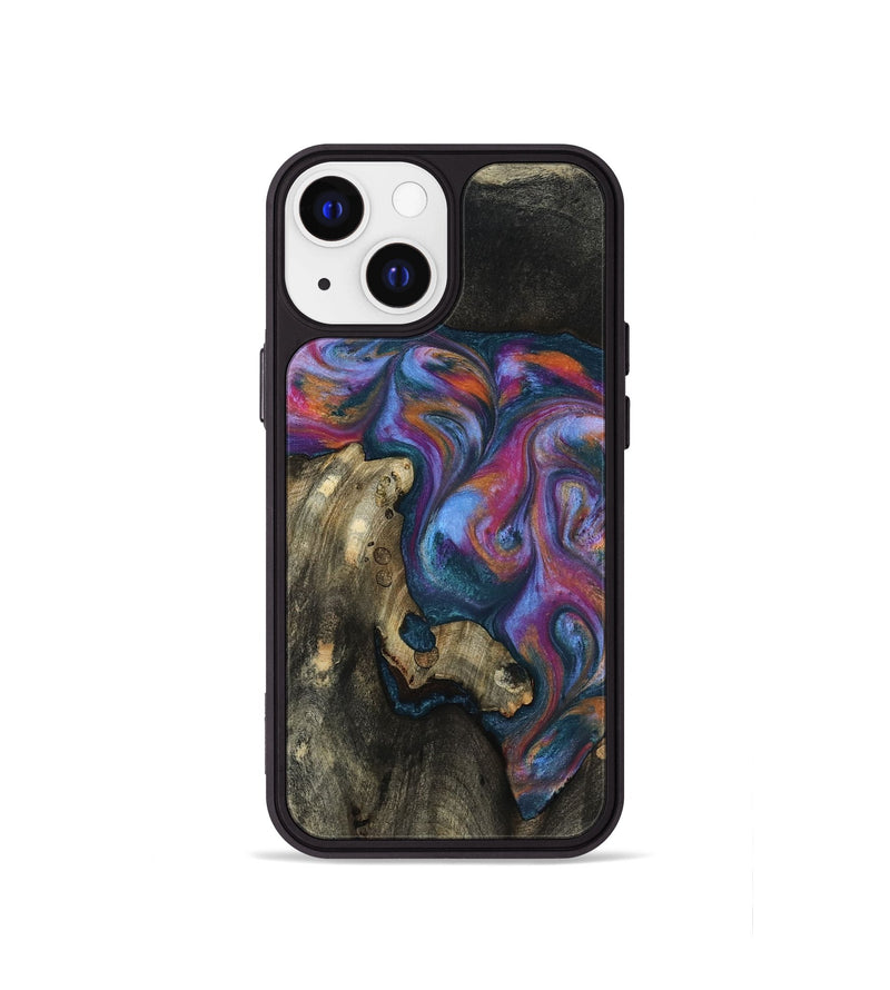 iPhone 13 mini Wood Phone Case - Shannon (Blue, 818537)
