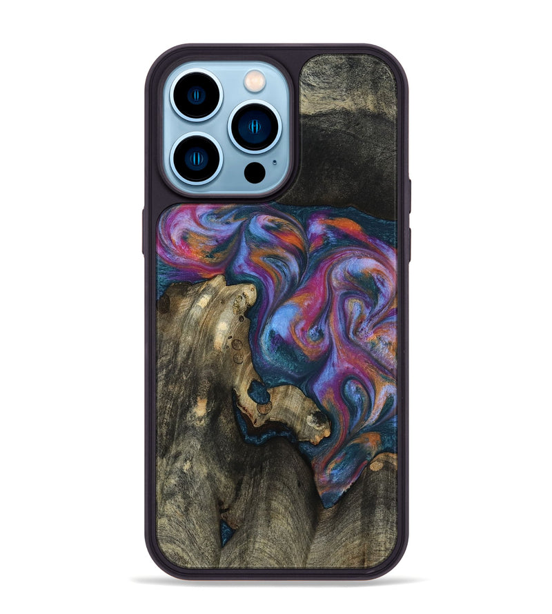 iPhone 14 Pro Max Wood Phone Case - Shannon (Blue, 818537)