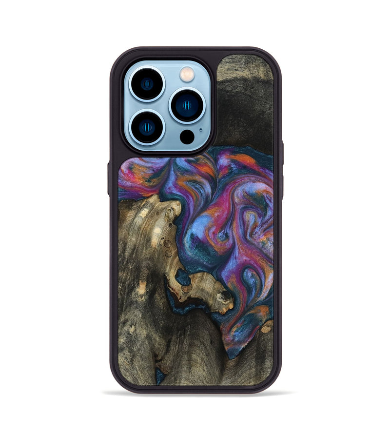 iPhone 14 Pro Wood Phone Case - Shannon (Blue, 818537)