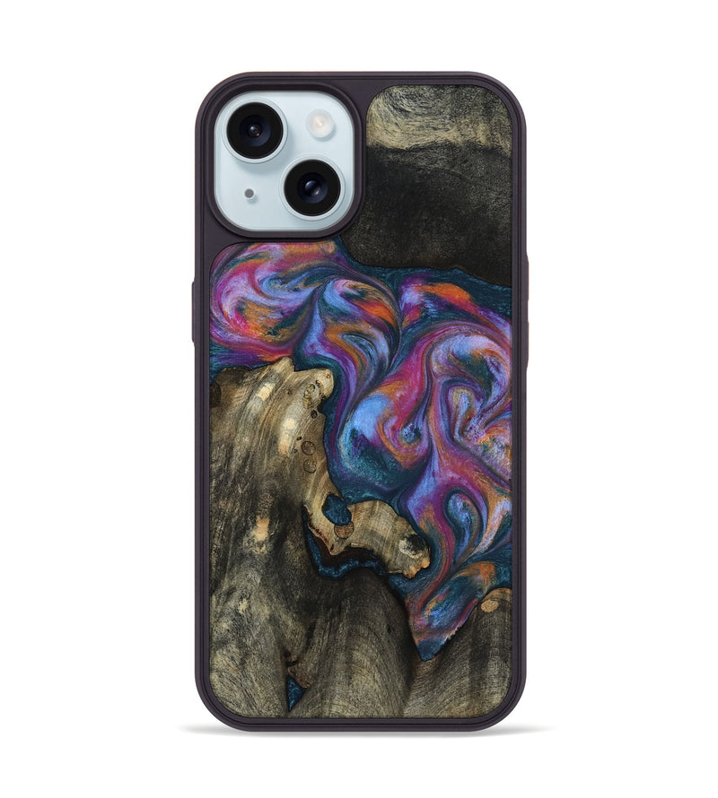 iPhone 15 Wood Phone Case - Shannon (Blue, 818537)
