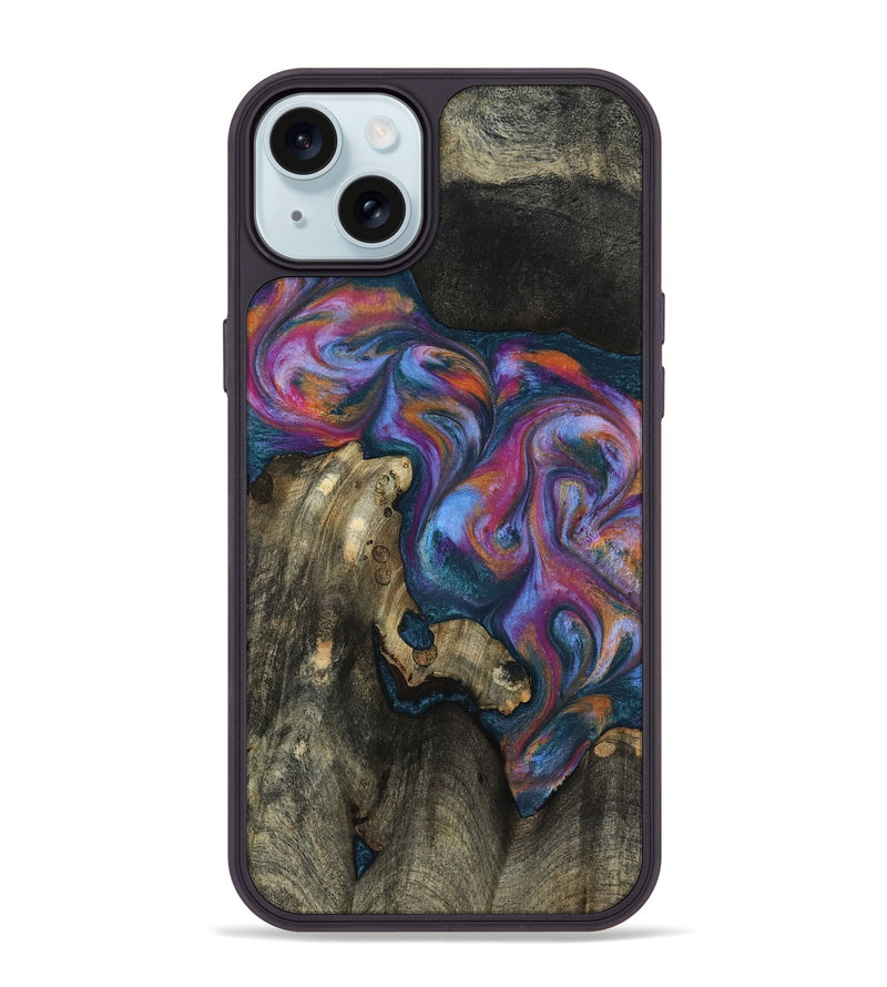 iPhone 15 Plus Wood Phone Case - Shannon (Blue, 818537)
