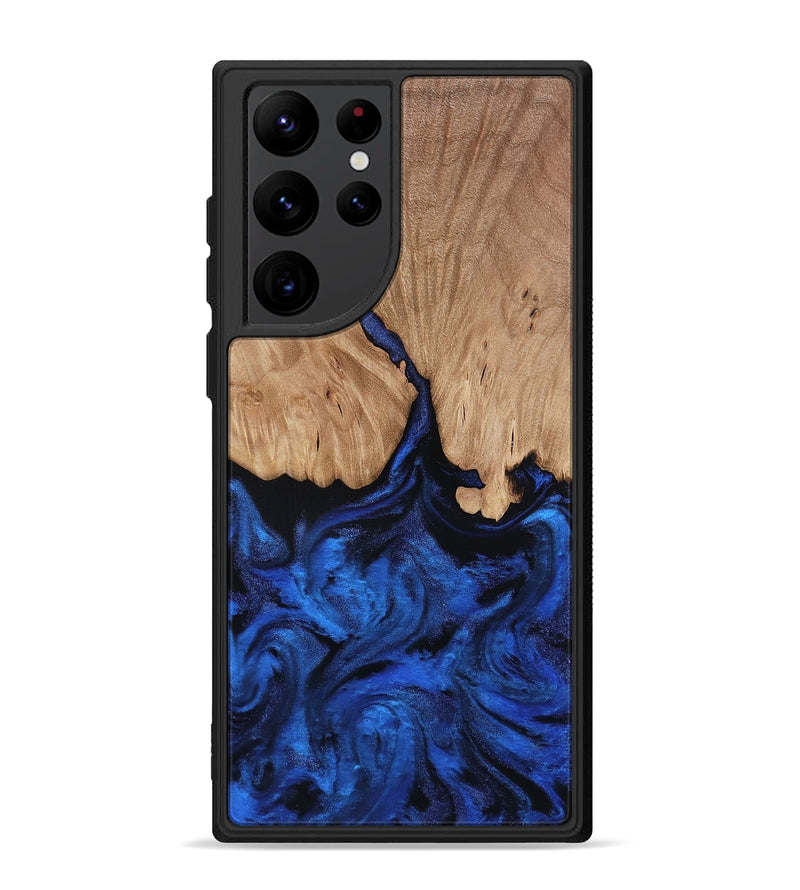 Galaxy S22 Ultra Wood Phone Case - Aylani (Blue, 818538)