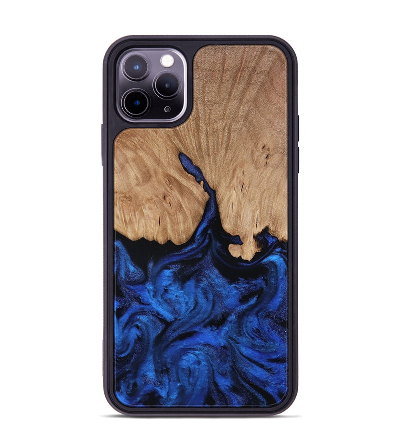 iPhone 11 Pro Max Wood Phone Case - Aylani (Blue, 818538)