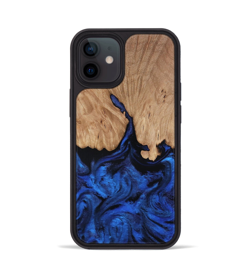 iPhone 12 Wood Phone Case - Aylani (Blue, 818538)