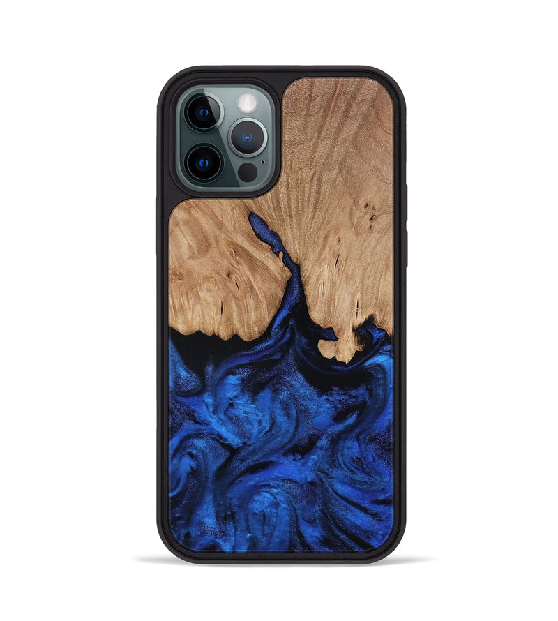 iPhone 12 Pro Wood Phone Case - Aylani (Blue, 818538)