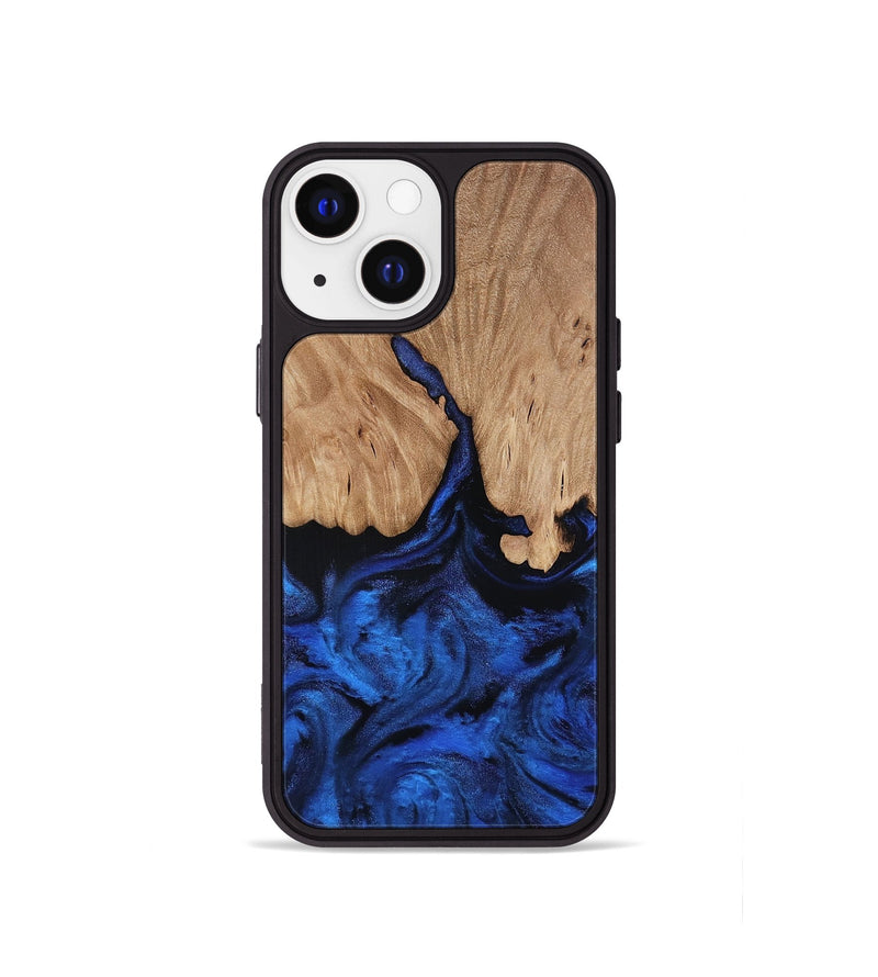 iPhone 13 mini Wood Phone Case - Aylani (Blue, 818538)