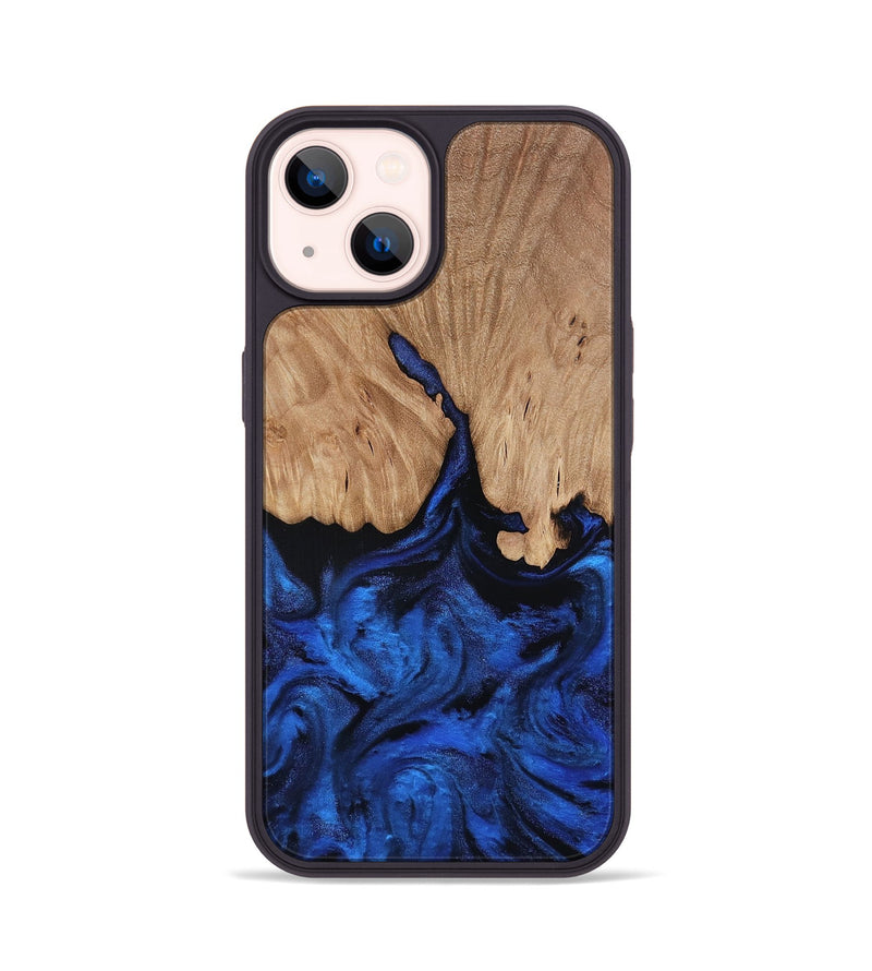 iPhone 14 Wood Phone Case - Aylani (Blue, 818538)