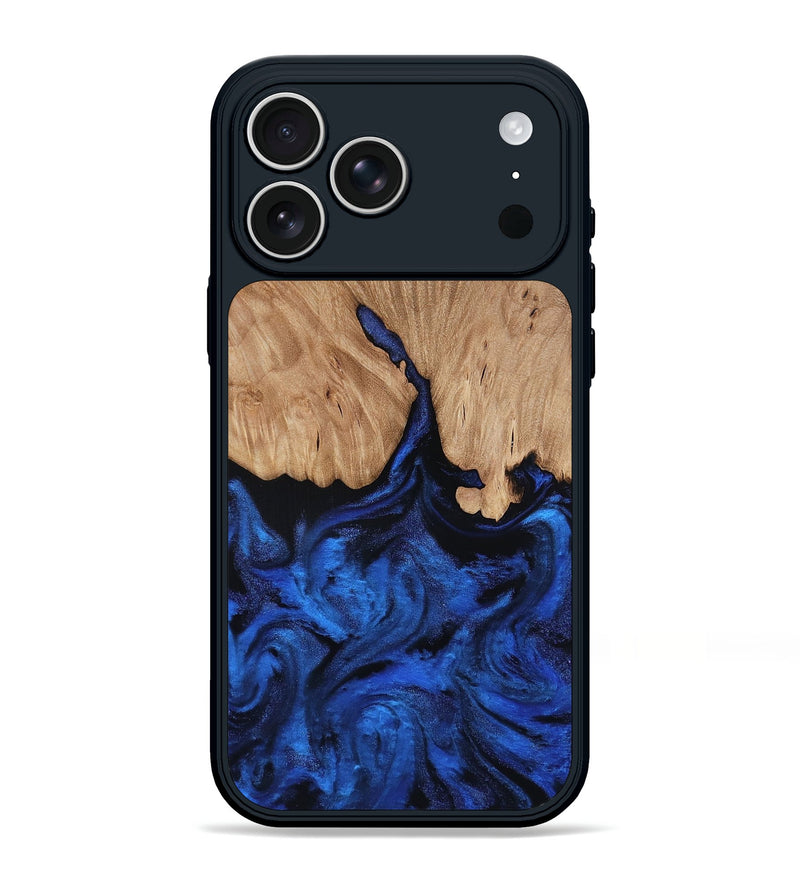 iPhone 17 Pro Max Wood Phone Case - Aylani (Blue, 818538)