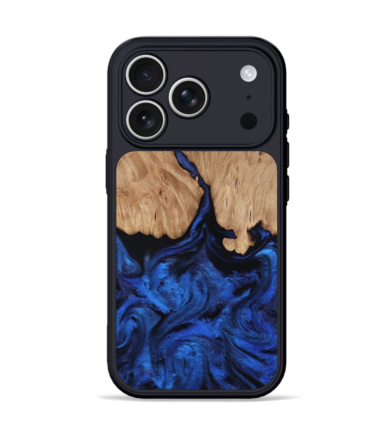 iPhone 17 Pro Wood Phone Case - Aylani (Blue, 818538)