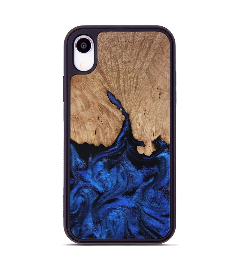iPhone Xr Wood Phone Case - Aylani (Blue, 818538)