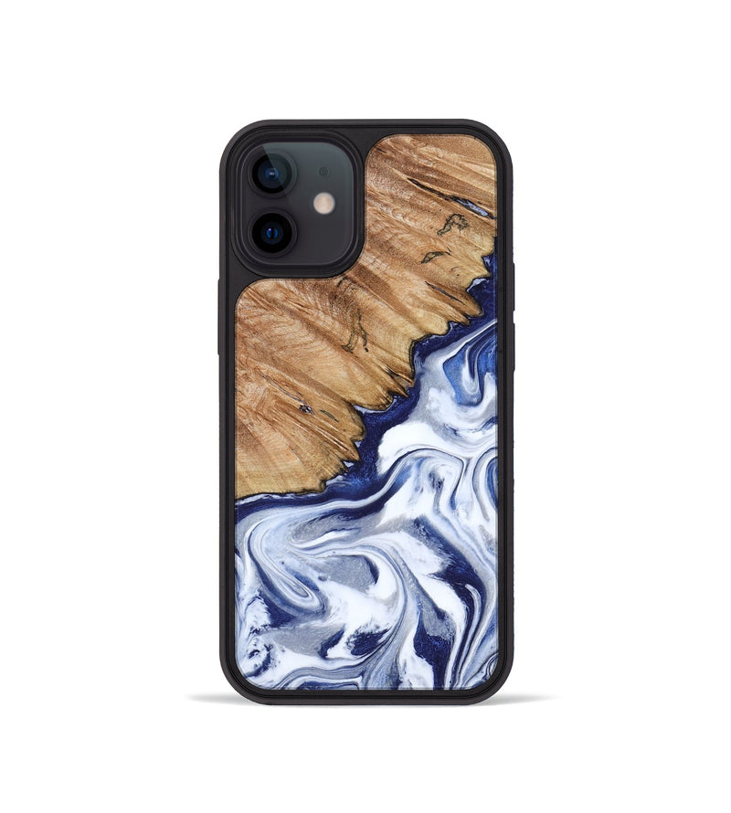 iPhone 12 mini Wood Phone Case - Sade (Blue, 818539)