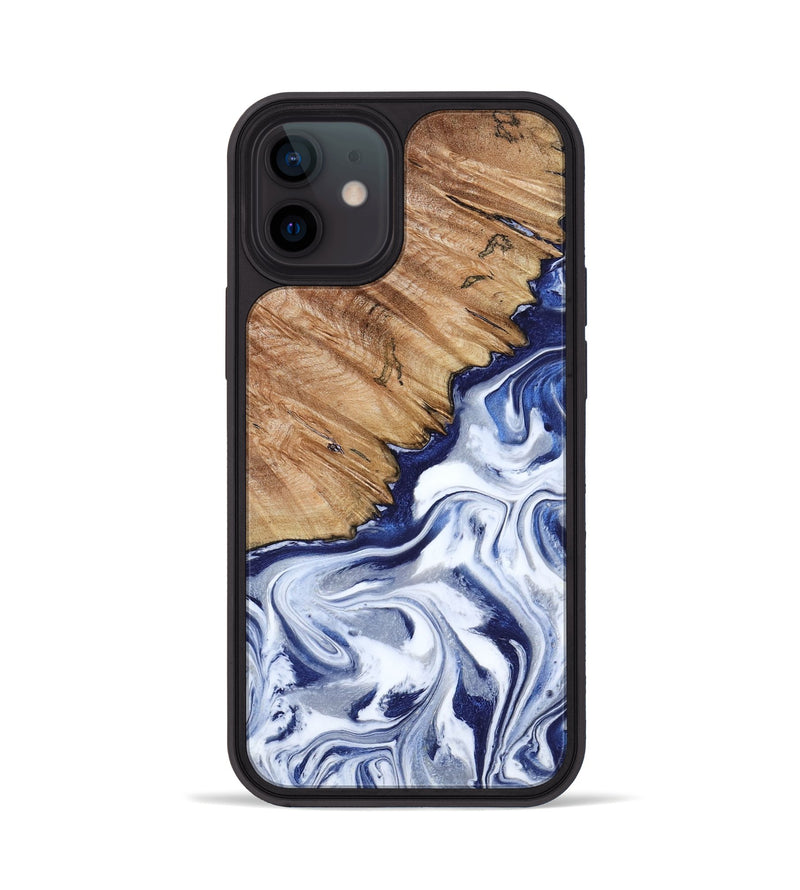 iPhone 12 Wood Phone Case - Sade (Blue, 818539)
