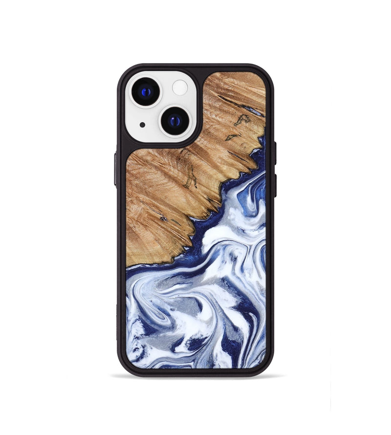 iPhone 13 mini Wood Phone Case - Sade (Blue, 818539)