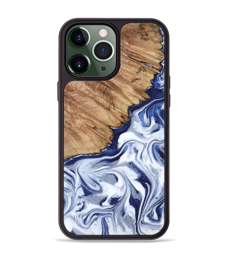 iPhone 13 Pro Max Wood Phone Case - Sade (Blue, 818539)