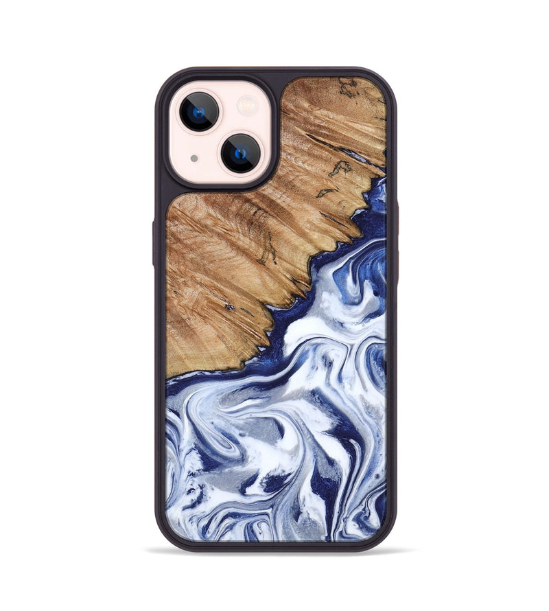 iPhone 14 Wood Phone Case - Sade (Blue, 818539)