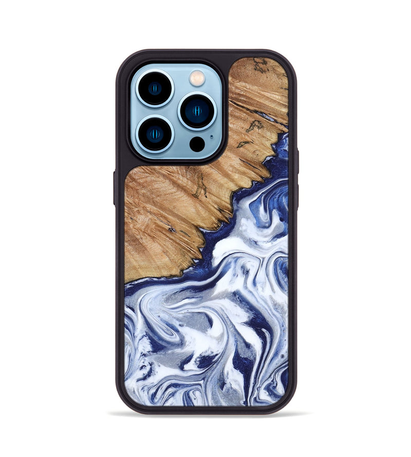 iPhone 14 Pro Wood Phone Case - Sade (Blue, 818539)