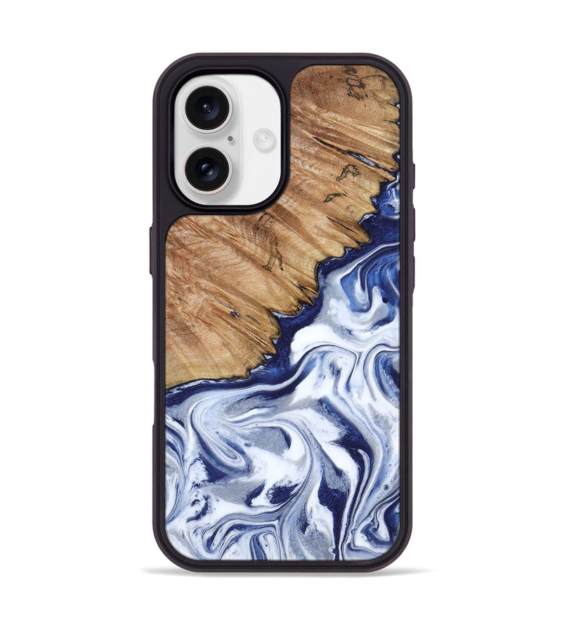 iPhone 17 Wood Phone Case - Sade (Blue, 818539)