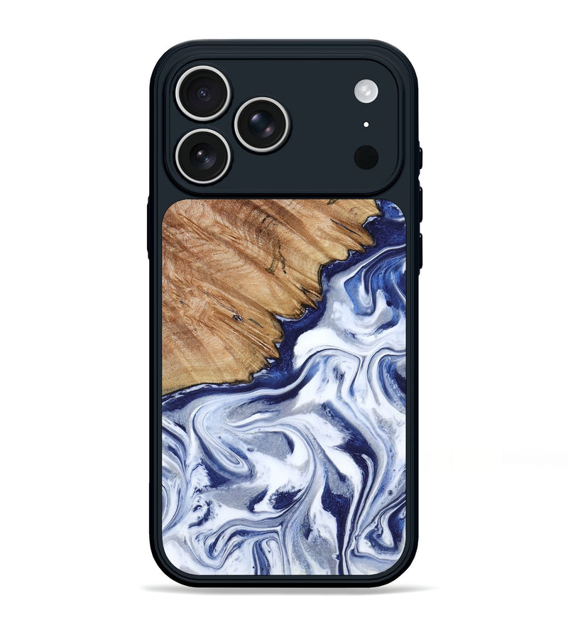 iPhone 17 Pro Max Wood Phone Case - Sade (Blue, 818539)