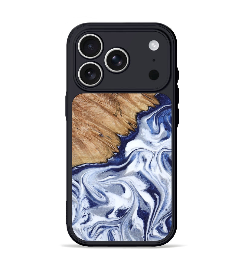 iPhone 17 Pro Wood Phone Case - Sade (Blue, 818539)