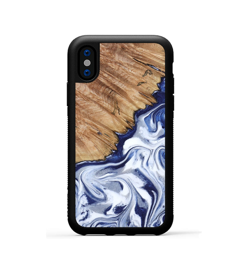 iPhone Xs Wood Phone Case - Sade (Blue, 818539)