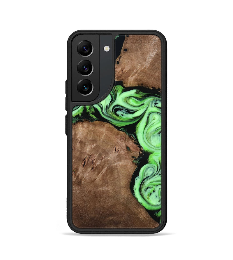 Galaxy S22 Wood Phone Case - Miley (Green, 818541)