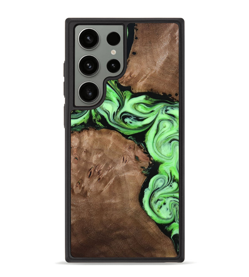 Galaxy S23 Ultra Wood Phone Case - Miley (Green, 818541)