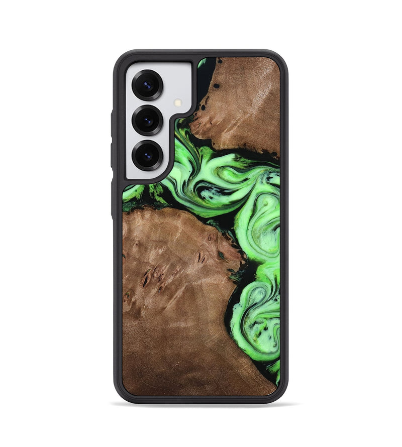 Galaxy S25 Wood Phone Case - Miley (Green, 818541)