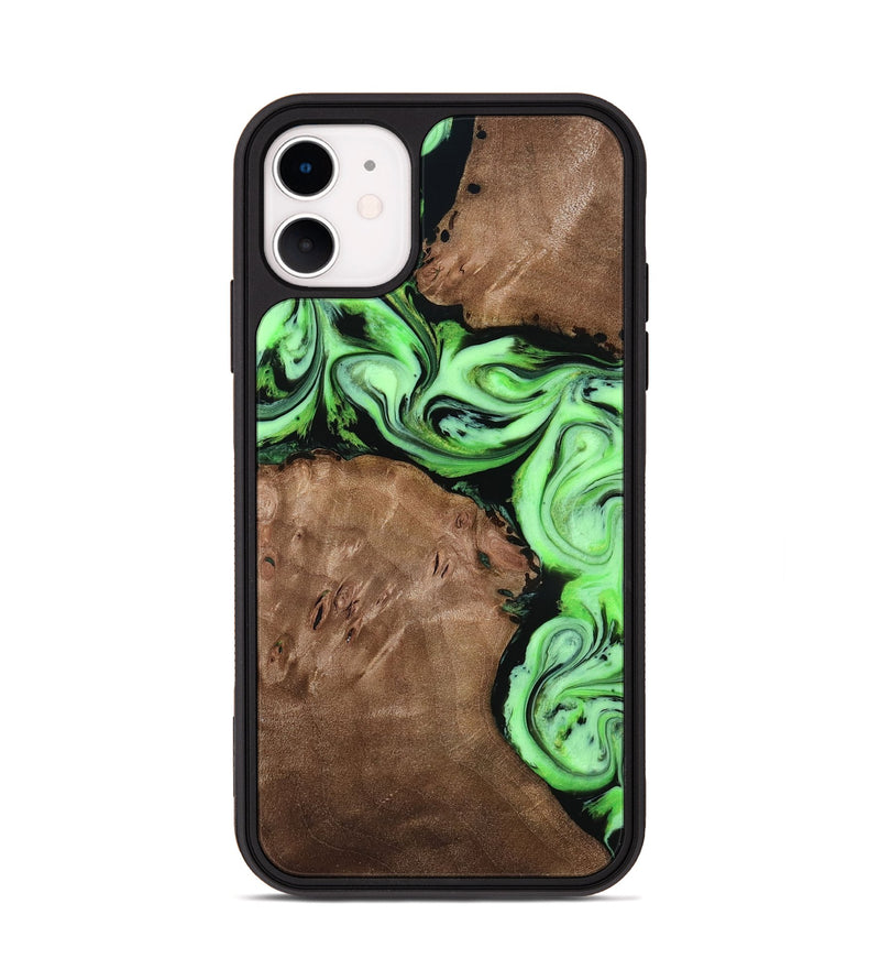 iPhone 11 Wood Phone Case - Miley (Green, 818541)
