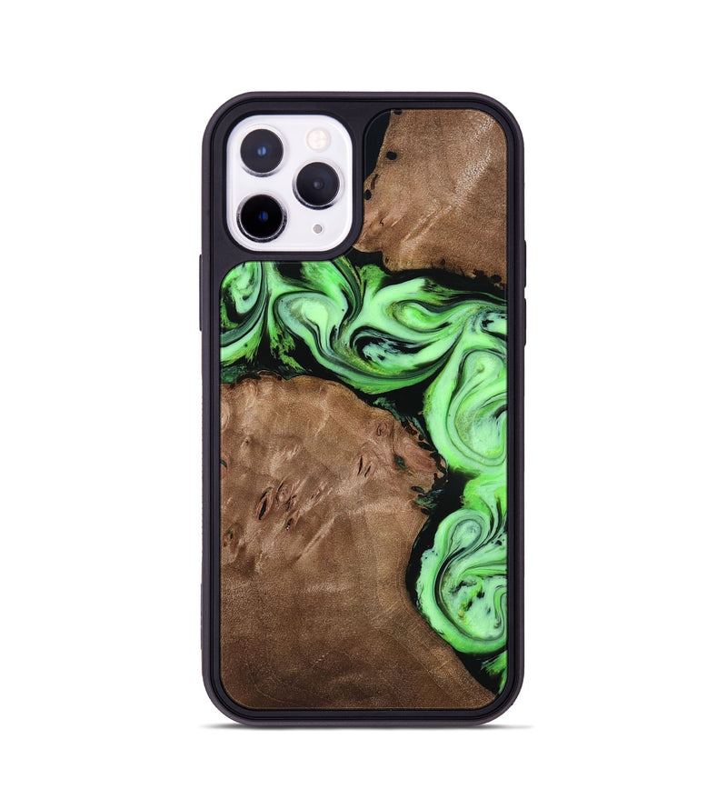 iPhone 11 Pro Wood Phone Case - Miley (Green, 818541)