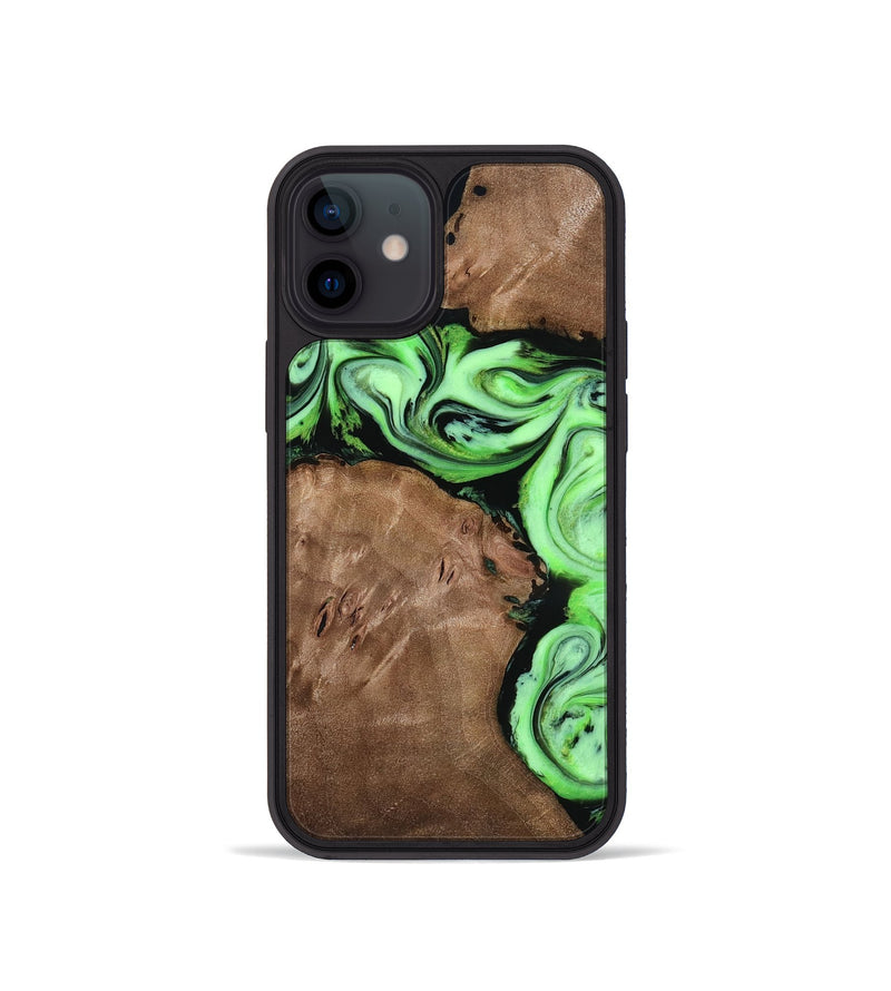 iPhone 12 mini Wood Phone Case - Miley (Green, 818541)