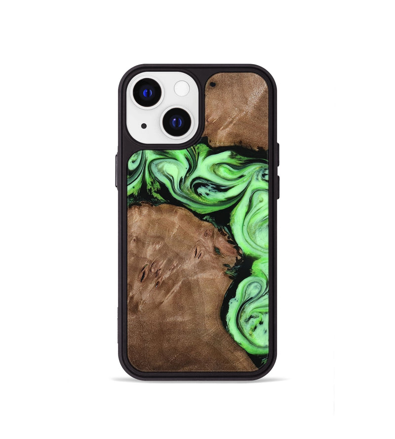 iPhone 13 mini Wood Phone Case - Miley (Green, 818541)