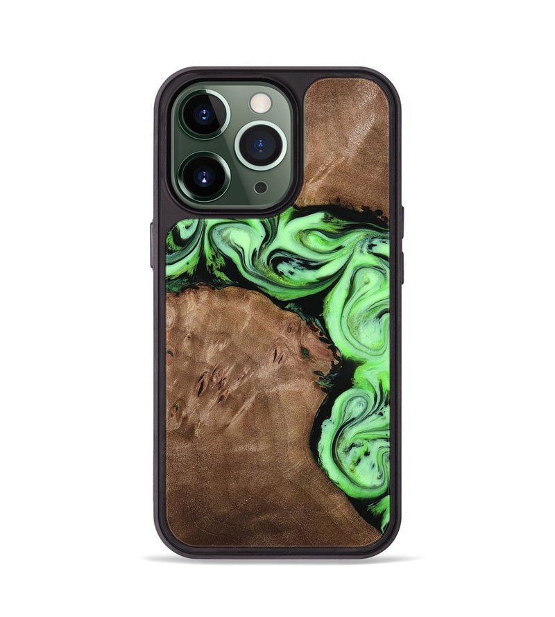 iPhone 13 Pro Wood Phone Case - Miley (Green, 818541)