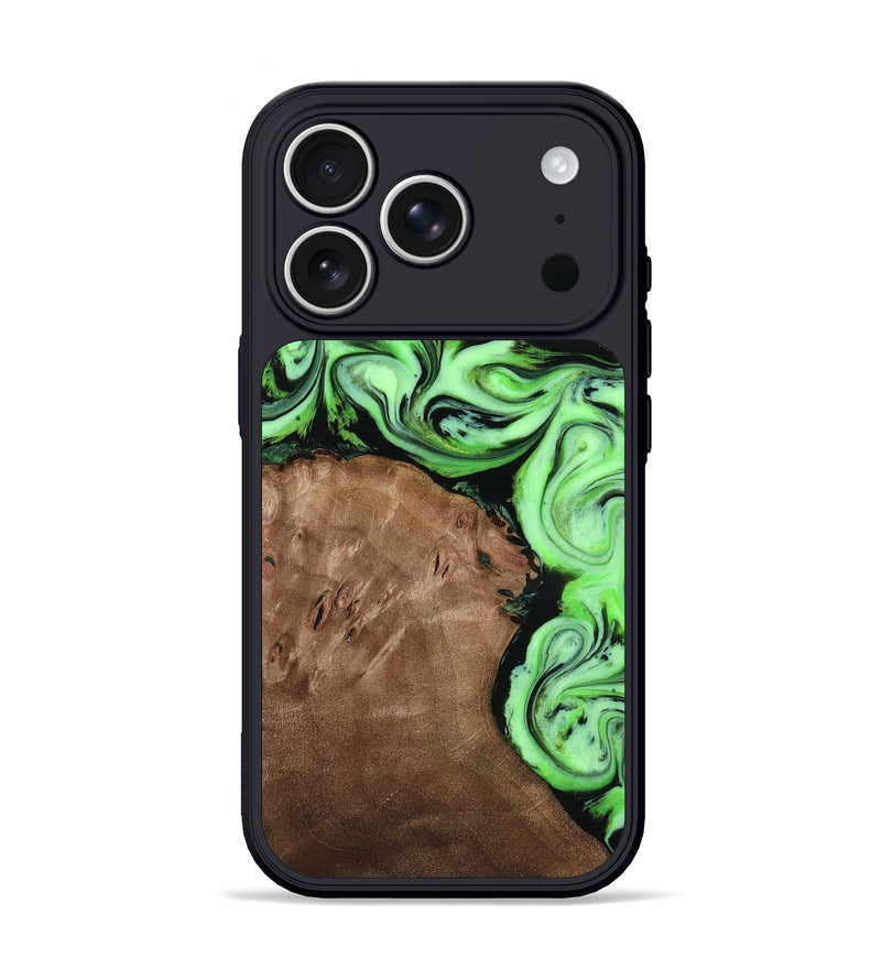 iPhone 17 Pro Wood Phone Case - Miley (Green, 818541)