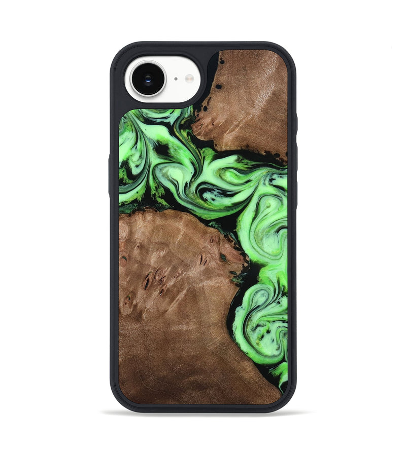 iPhone 17e Wood Phone Case - Miley (Green, 818541)