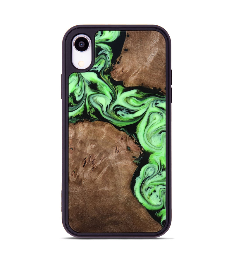 iPhone Xr Wood Phone Case - Miley (Green, 818541)