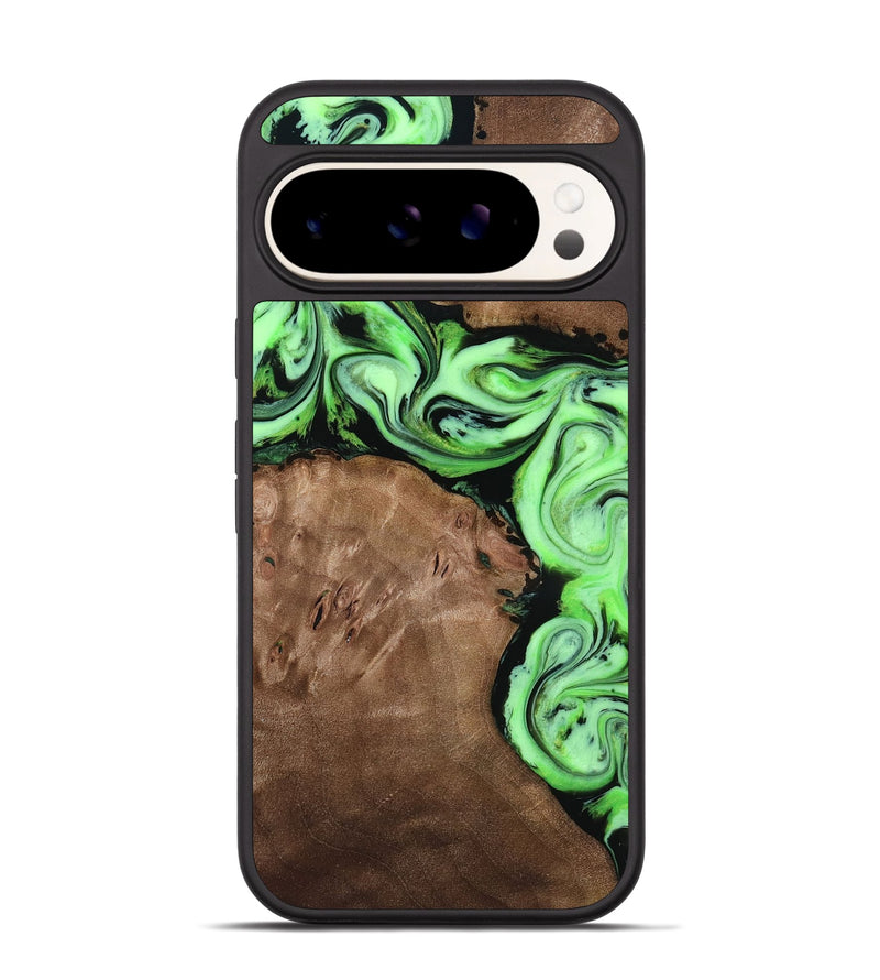 Pixel 9 Wood Phone Case - Miley (Green, 818541)