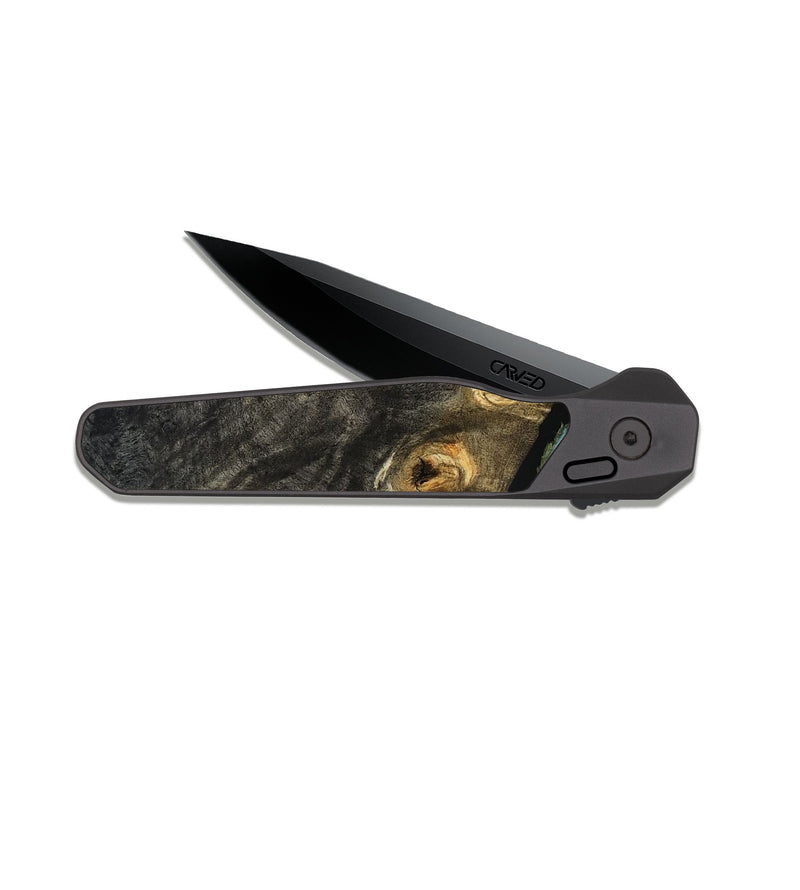 EDC Dark Slate Wood Pocket Knife - Lissie (Green, 818542)